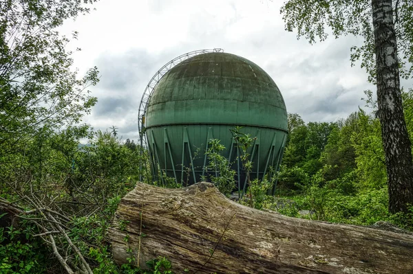 Historická Kulatá Plynová Nádrž Wuppertalu — Stock fotografie