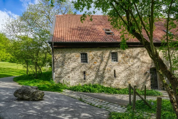 Történelmi Kastély Épület Park Wuppertal Lntenbeck — Stock Fotó