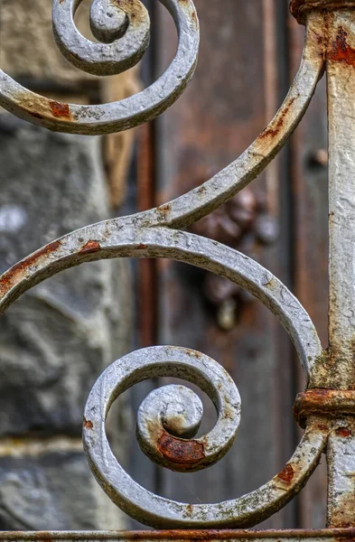 Forged Rusty Railing Background Book Cover — Foto Stock