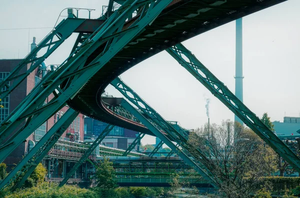 Spoorlijn Industrie Wuppertal — Stockfoto