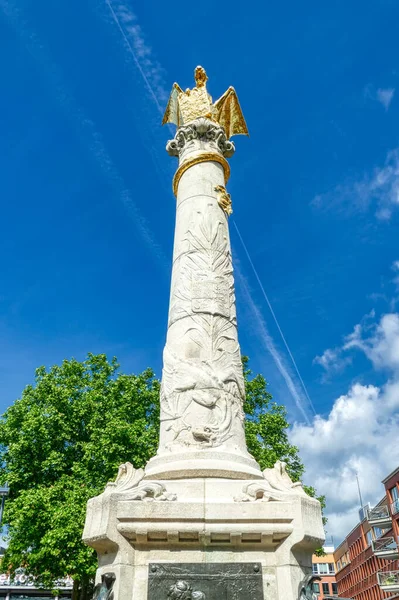 Column Historical Fountain Central Station Shertogenbosch — Stock Photo, Image