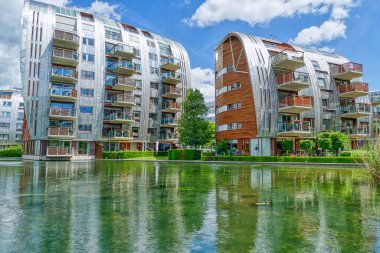 Hollanda 'daki Hertogenbosch' taki modern binalar