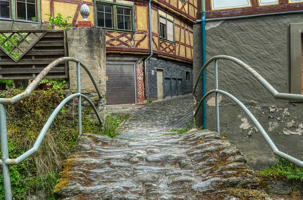 Maisons Historiques Pont Dans Quartier Malerwinkel Bacharach — Photo