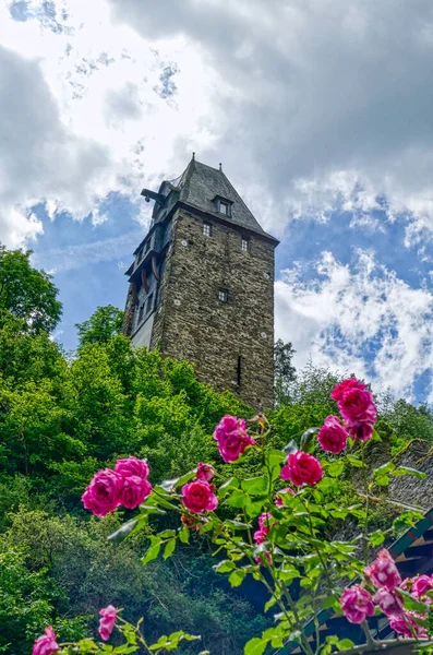 Torre Medieval Distrito Malerwinkel Bacharach — Fotografia de Stock