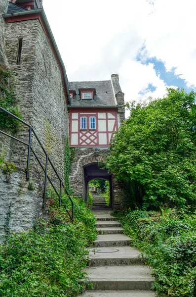 Escadaria Medieval Para Castelo Bacharach — Fotografia de Stock