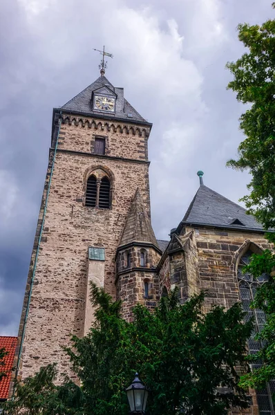 Torre Una Storica Chiesa Minster Hamelin — Foto Stock