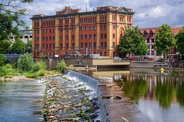 Historisk Kvarn Vid Floden Weser Hamelin — Stockfoto