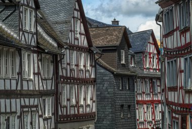 Wetzlar 'da tarihsel yarı ahşap cepheler
