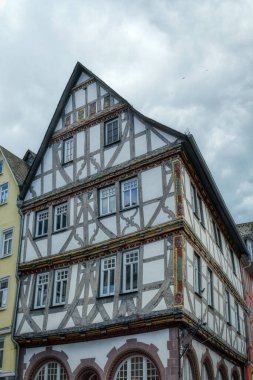 Historical skew half-timbered house in the old centre of Wetzlar