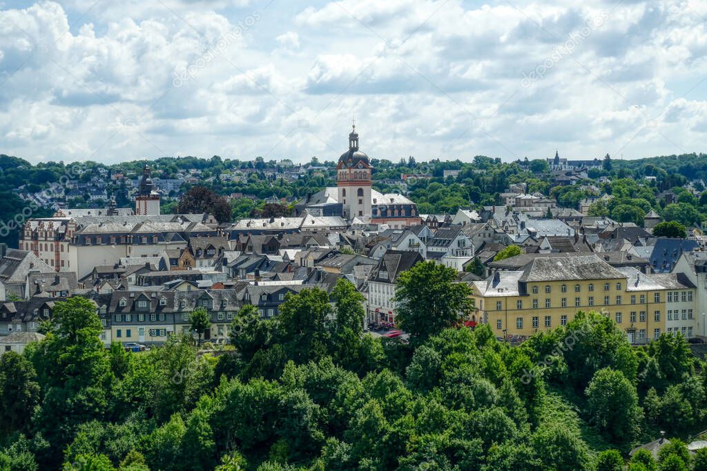 Panoramic view at the historical centre of Weilburg