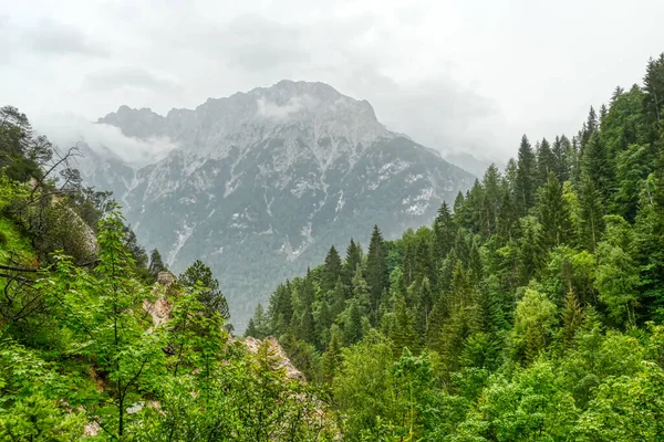 View Lainbach Valley Mittenwald Karwendel Mountains — стоковое фото