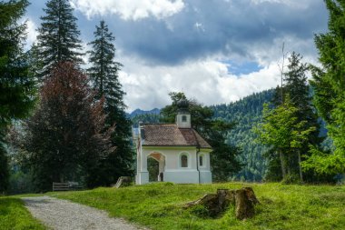 Historical chapel at the alp near Lake Lautersee