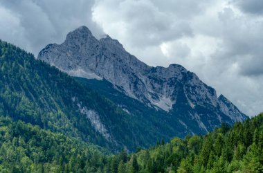 Peaks of the Wetterstein mountains near Mittenwald