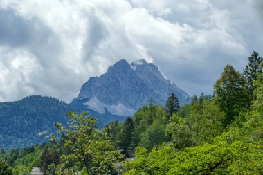 View at the Wetterstein mountain group near Mittenwald