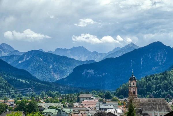 View Mittenwald Alps Background —  Fotos de Stock