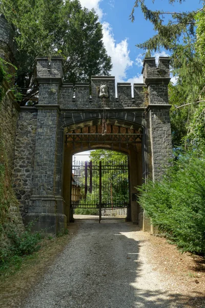 Gate Historical Schaumburg Castle Balduinstein — Foto de Stock