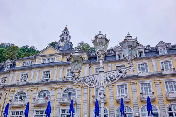 Historical hotel and lantern in Bad Ems