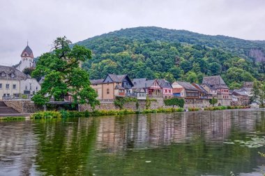 Historical half-timbered buildings by the river Lahn in Dausenau