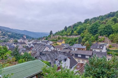 View at the historical city of Dausenau by the river Lahn