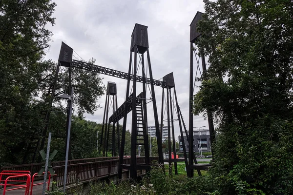 Nordkanal Üzerindeki Köprü Kaarst Simgesi — Stok fotoğraf