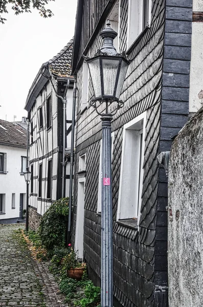 Vecchie Case Nel Centro Storico Essen Werden — Foto Stock