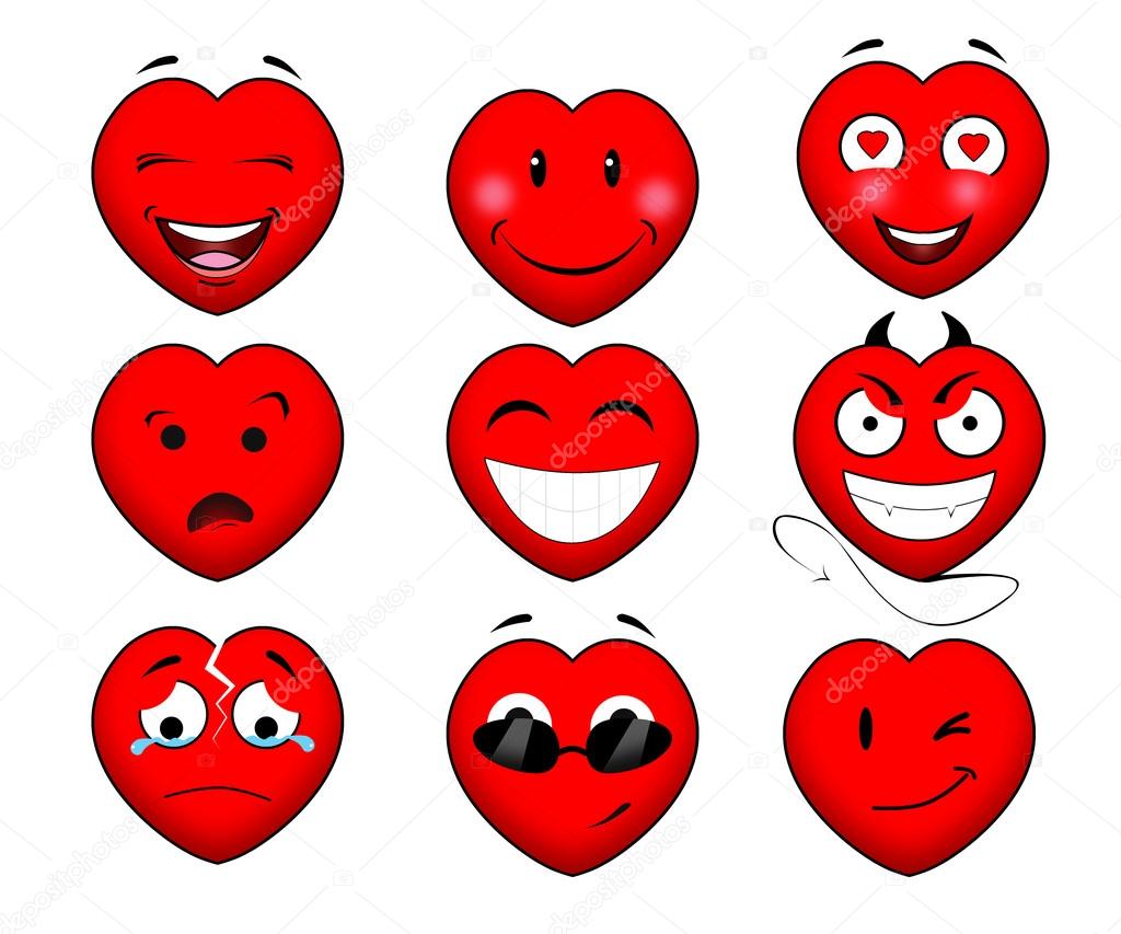 Heart smile set