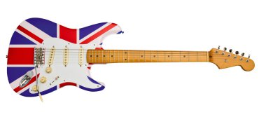 Birleşik kingdome bayrağı elektro gitar