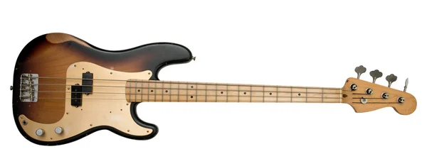 Braune Bassgitarre — Stockfoto