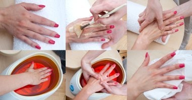 woman hand beauty treatment clipart