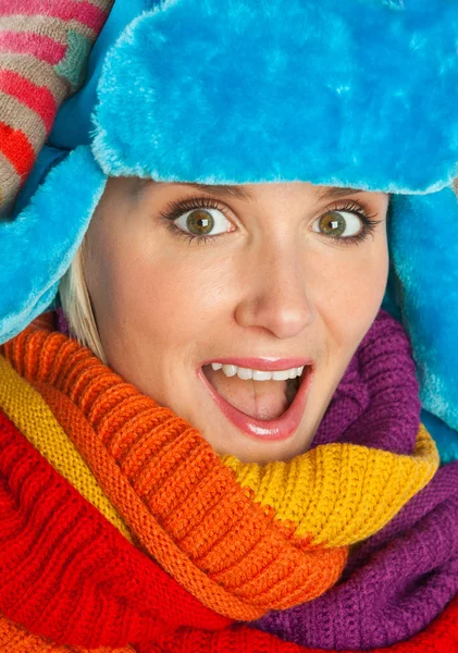 Woman in winter clothes — Stock Photo, Image