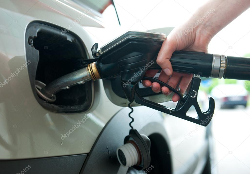 refueling gas in petrol station