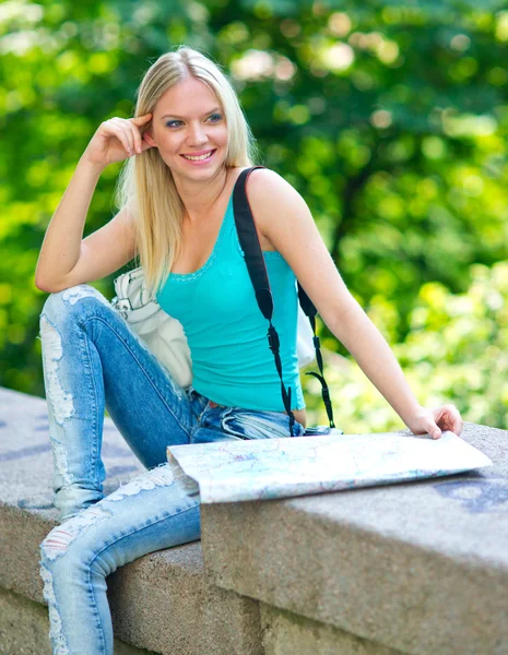 Woman tourist — Stock Photo, Image