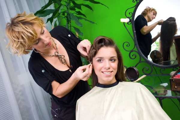 Escena de trabajo de peluquería Imagen de stock
