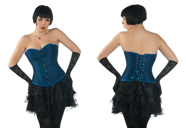 Woman wearing corset Royalty Free Stock Images