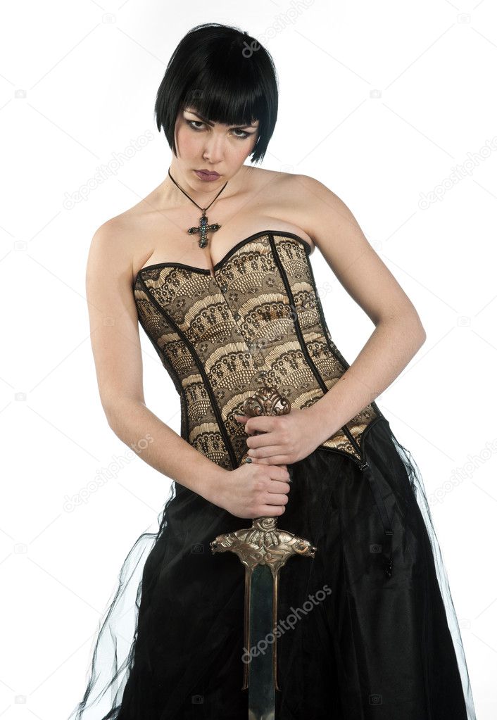 gothioc woman with sword
