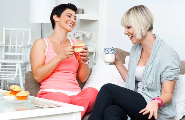 Duas amigas felizes — Fotografia de Stock