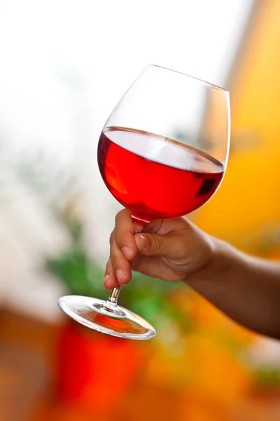 Mão segurando copo de vinho Imagem De Stock