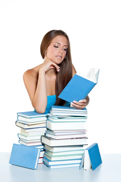 Teen ragazza lettura libro — Foto Stock