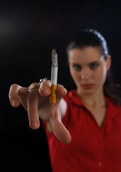 Woman hand with cigarette — Stock Photo, Image