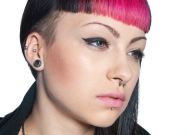 teen girl piercing clipart