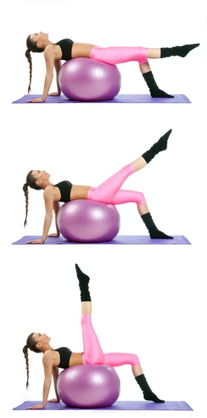 Woman pilates exercise Stock Image