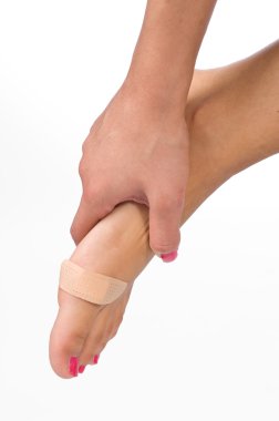 kadın ayağı ile yama