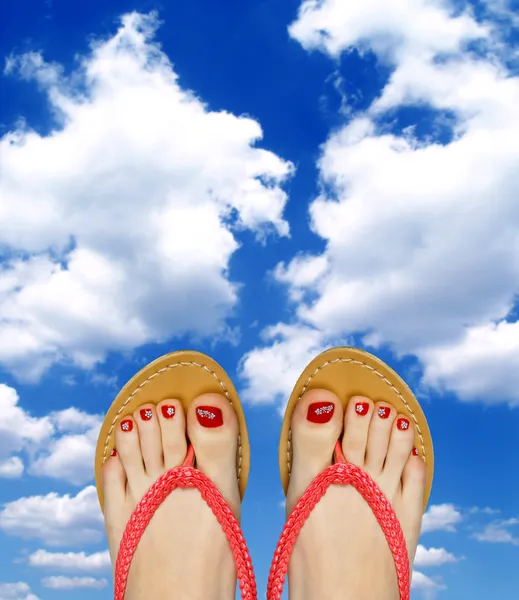 Mujer pedicura pies — Foto de Stock