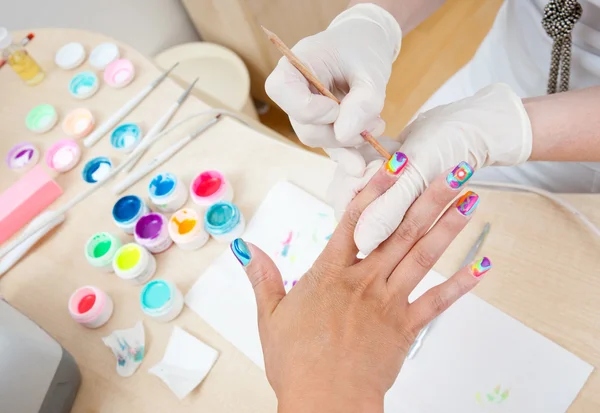 Kleuren nagels — Stockfoto