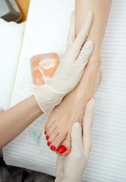 Tratamiento de peeling del pie —  Fotos de Stock