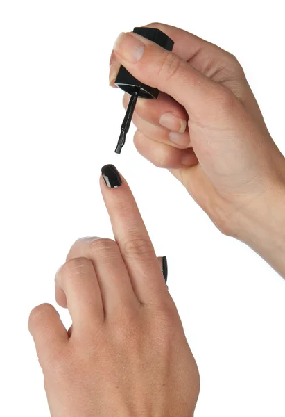 Полірування нігтів — стокове фото
