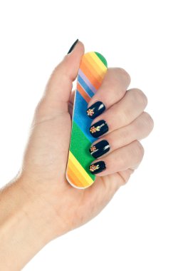 kadın manikürlü tırnaklar