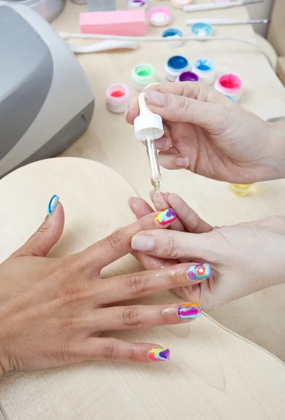 Trattamento della manicure — Foto Stock