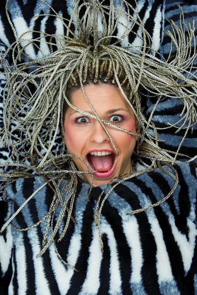 Woman with dreadlocks hairstyle — Stock Photo, Image