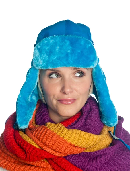 Retrato de mulher em roupas de inverno — Fotografia de Stock